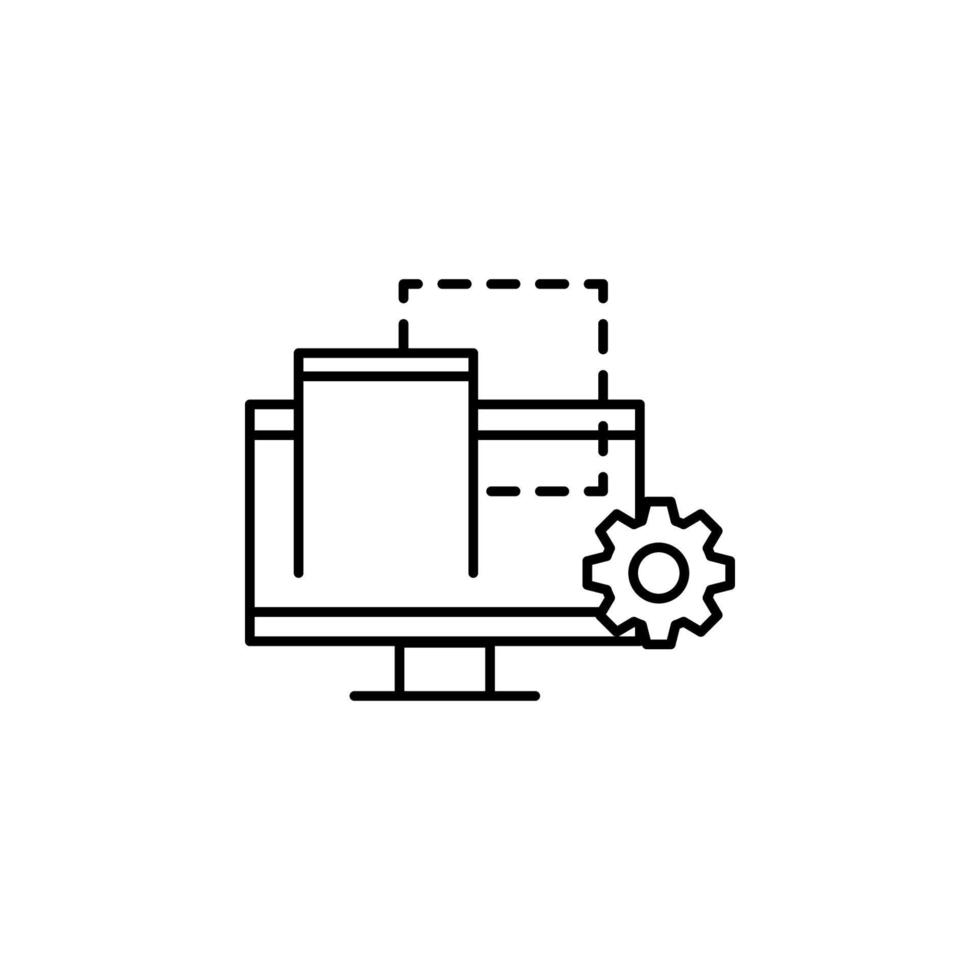 la programmation, la gestion vecteur icône illustration