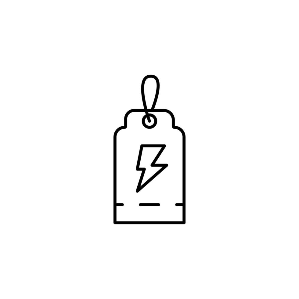 électricité, étiquette vecteur icône illustration