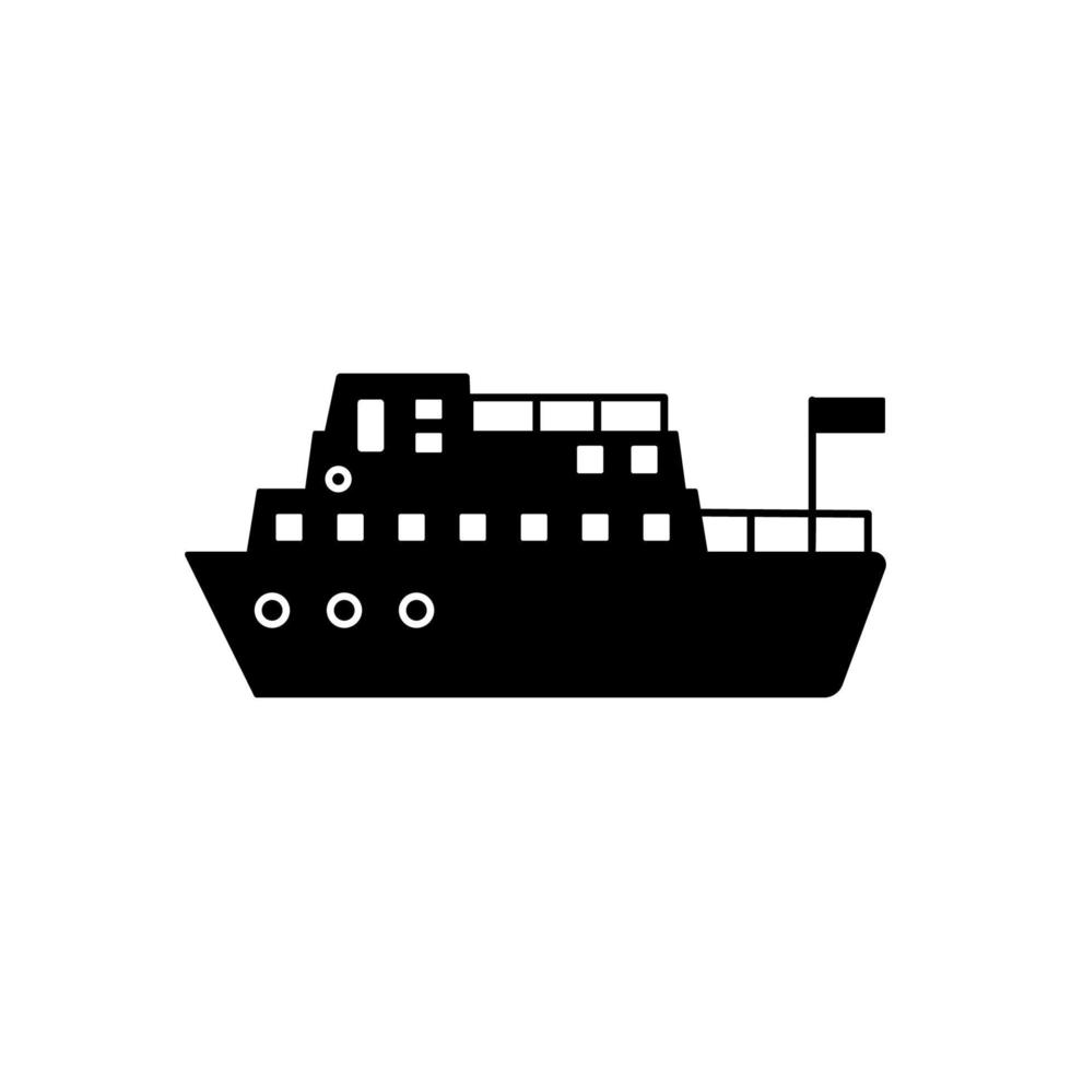 l'eau transport, croisière navire vecteur icône illustration