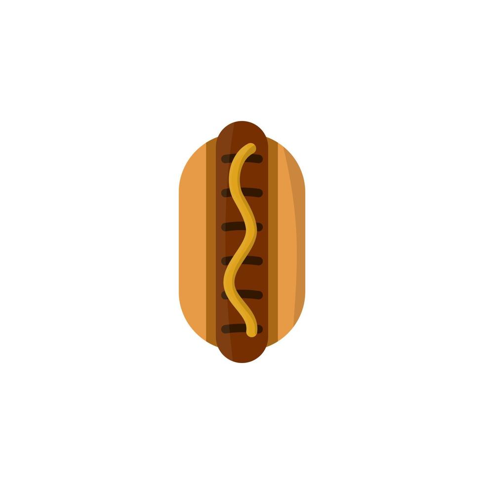 Hot-dog coloré vecteur icône illustration