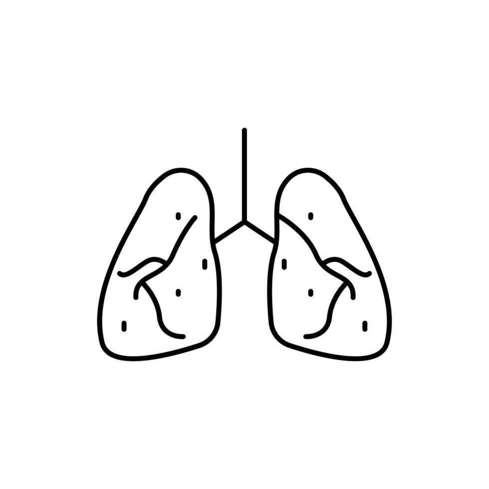 cigarette, poumons, cancer vecteur icône illustration