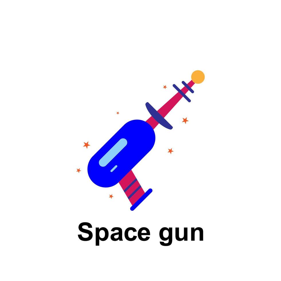 espace, espace pistolet Couleur vecteur icône illustration