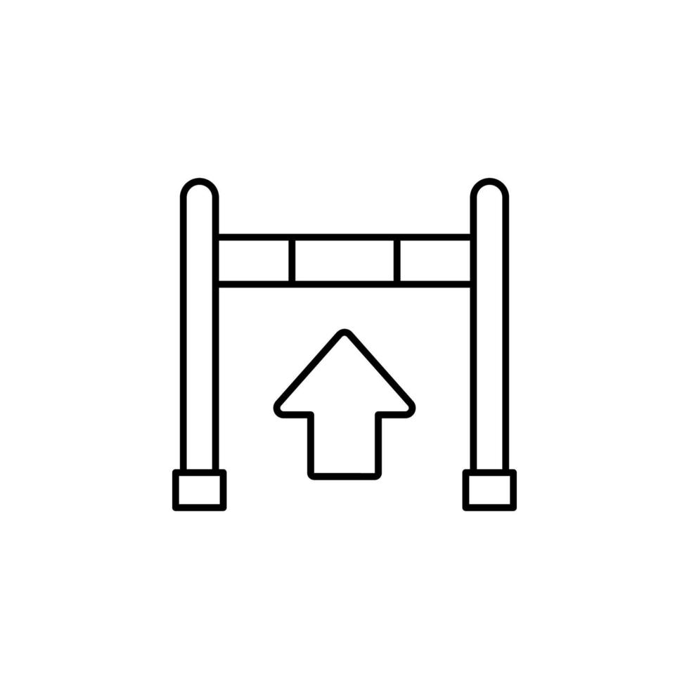 clôture, limite, sport, La Flèche vecteur icône illustration