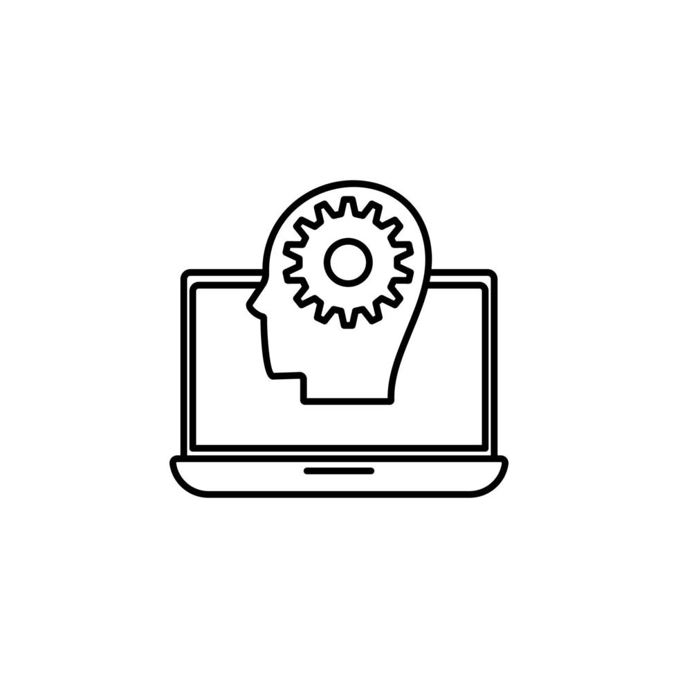 ordinateur la gestion vecteur icône illustration