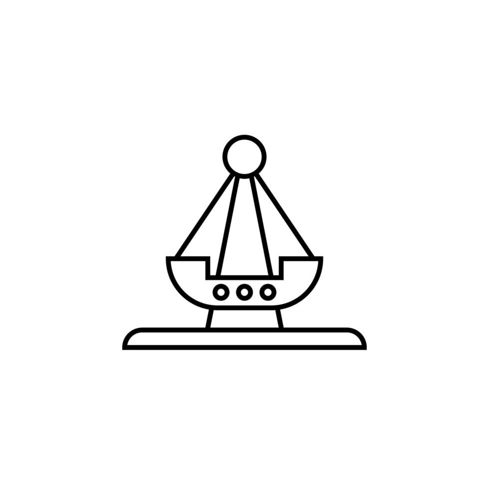 balançoire bateau vecteur icône illustration