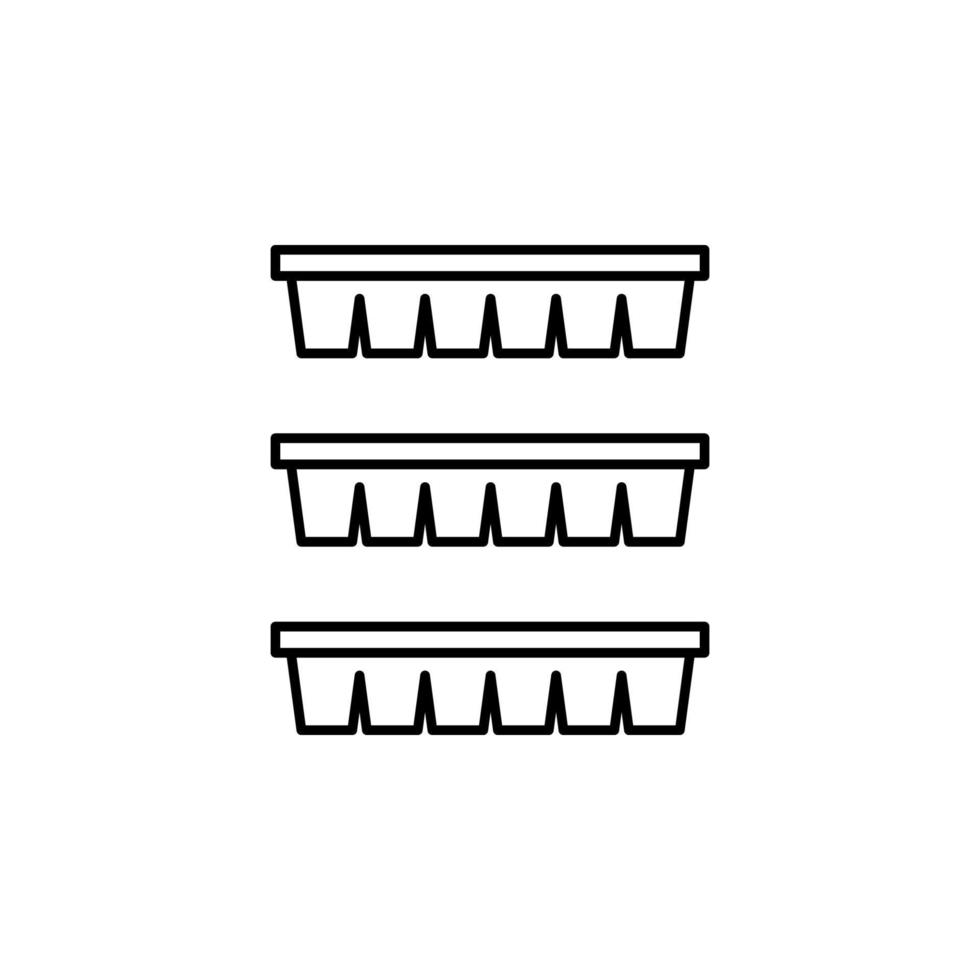 la glace cubes plateaux vecteur icône illustration