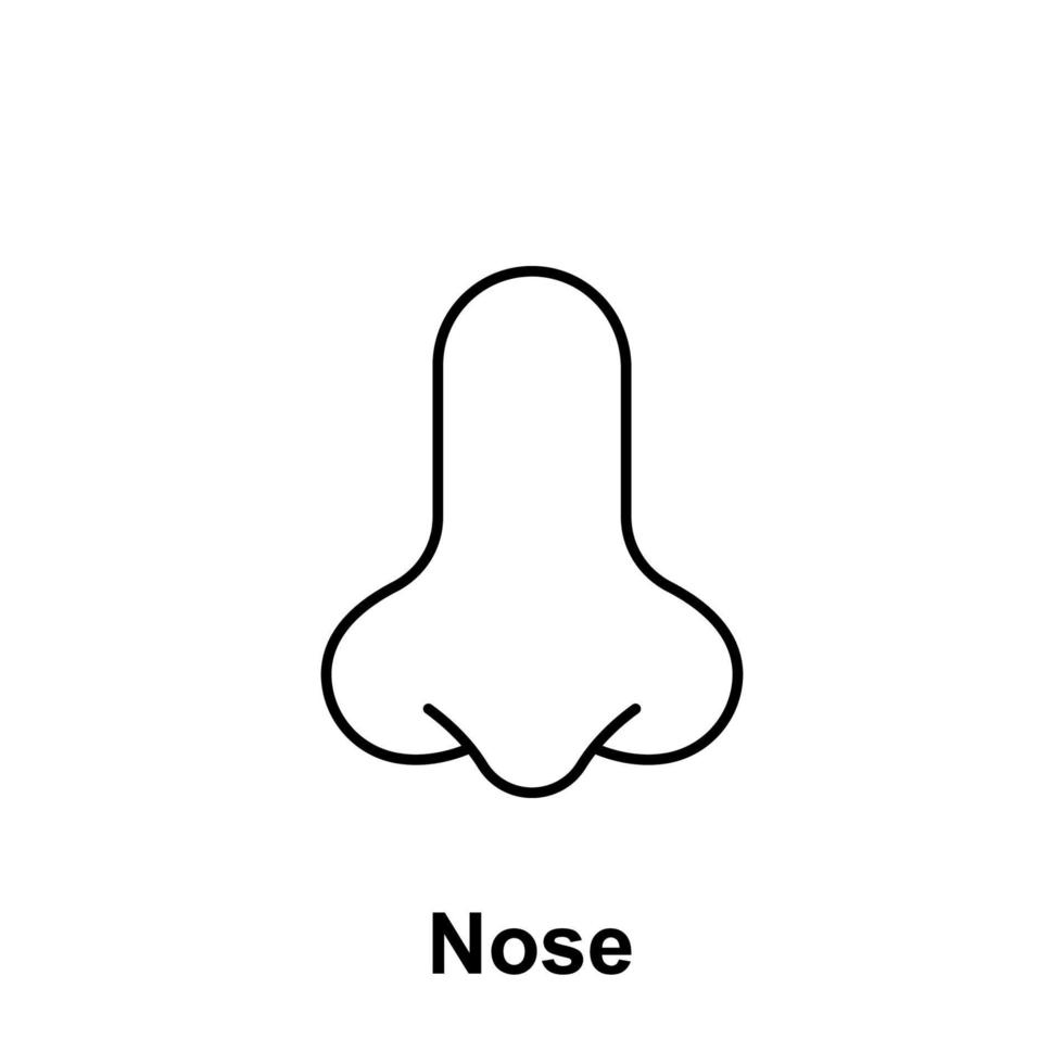 nez, organe vecteur icône illustration
