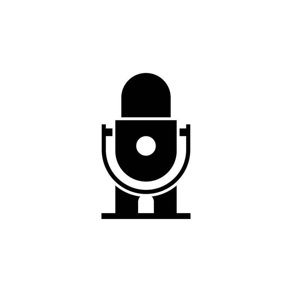 karaoké, podcast, lumière vecteur icône illustration