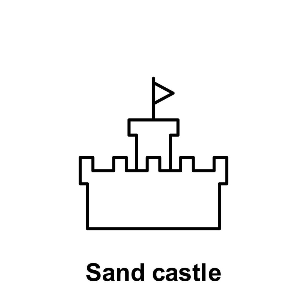 illustration d & # 39; icône de vecteur de château de sable