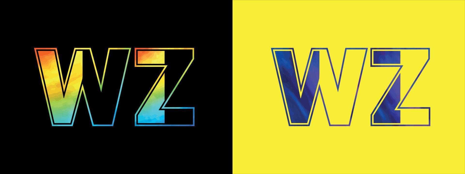 initiale lettre wz logo icône vecteur conception modèle. prime luxueux logotype pour entreprise affaires identité