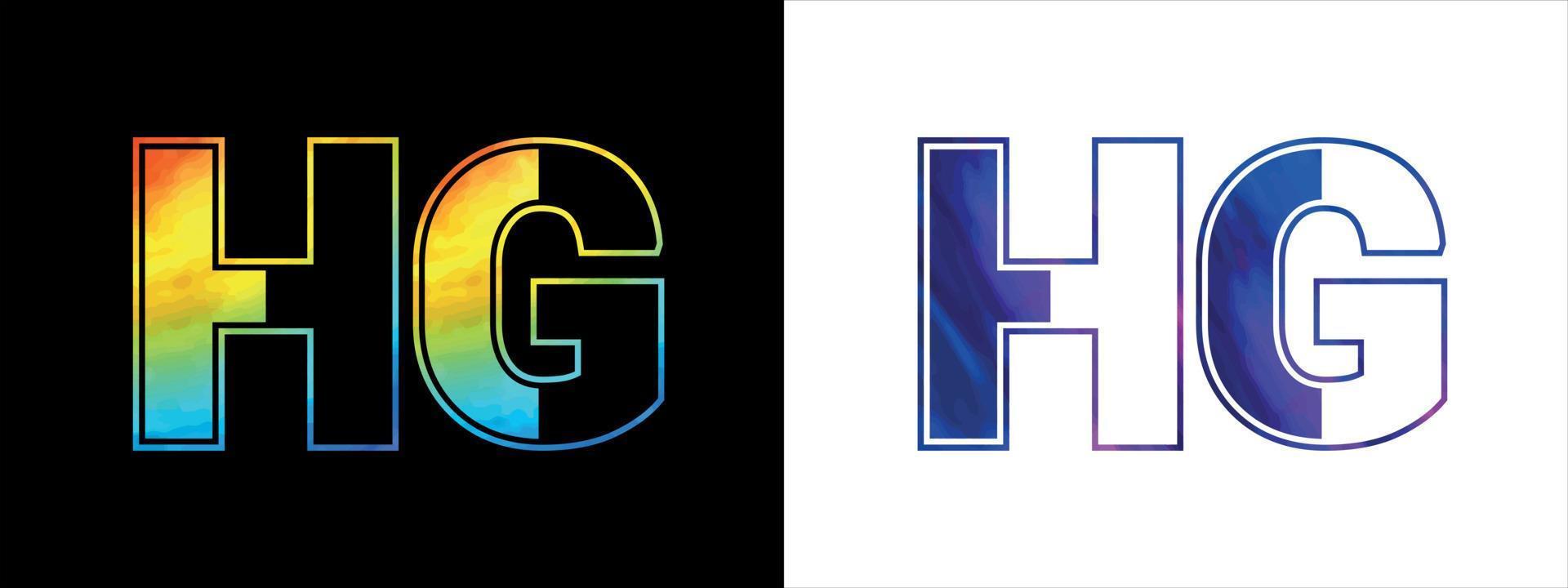 initiale lettre hg logo icône vecteur conception modèle. prime luxueux logotype pour entreprise affaires identité