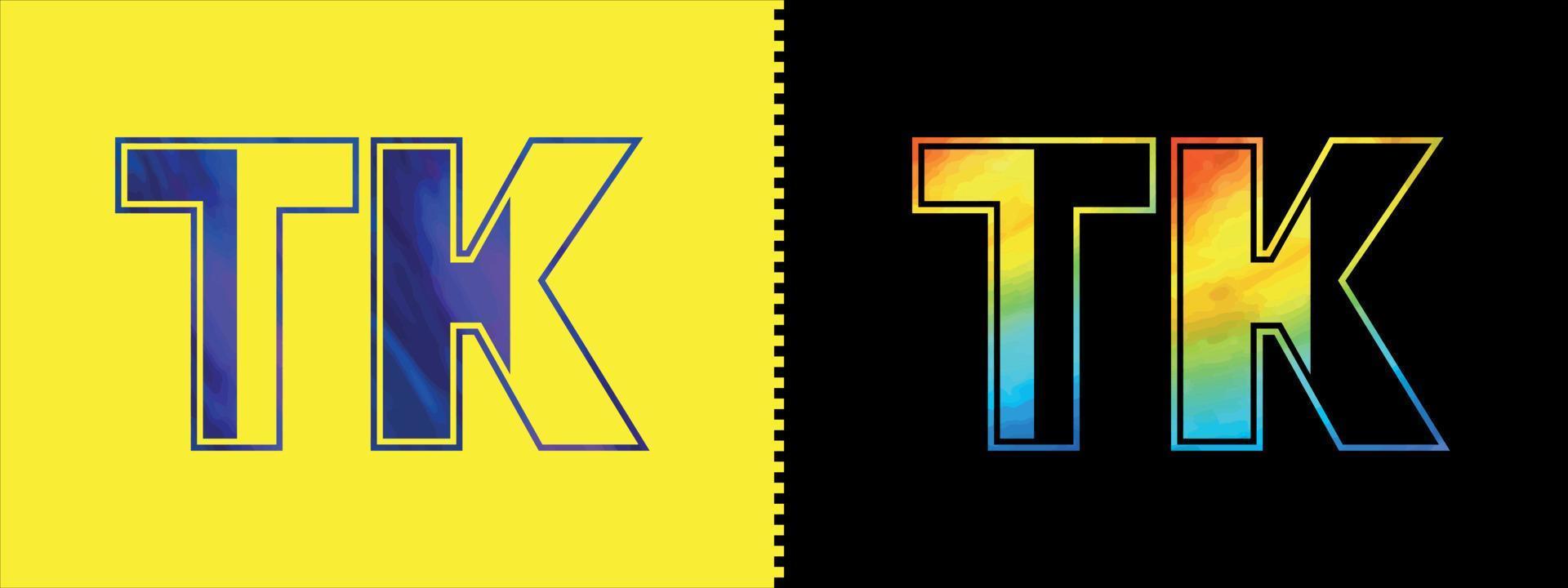 lettre tk logo conception vecteur modèle. Créatif moderne luxueux logotype pour entreprise affaires identité