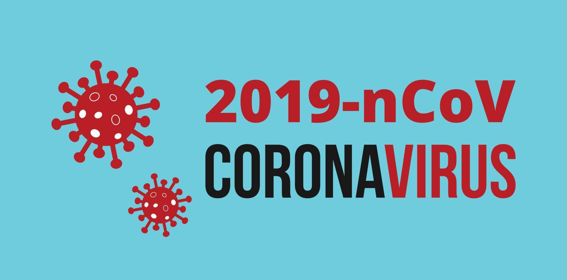 2019 ncov coronavirus sur bleu arrière-plans. roman coronavirus convoitise 19 ncov - vecteur