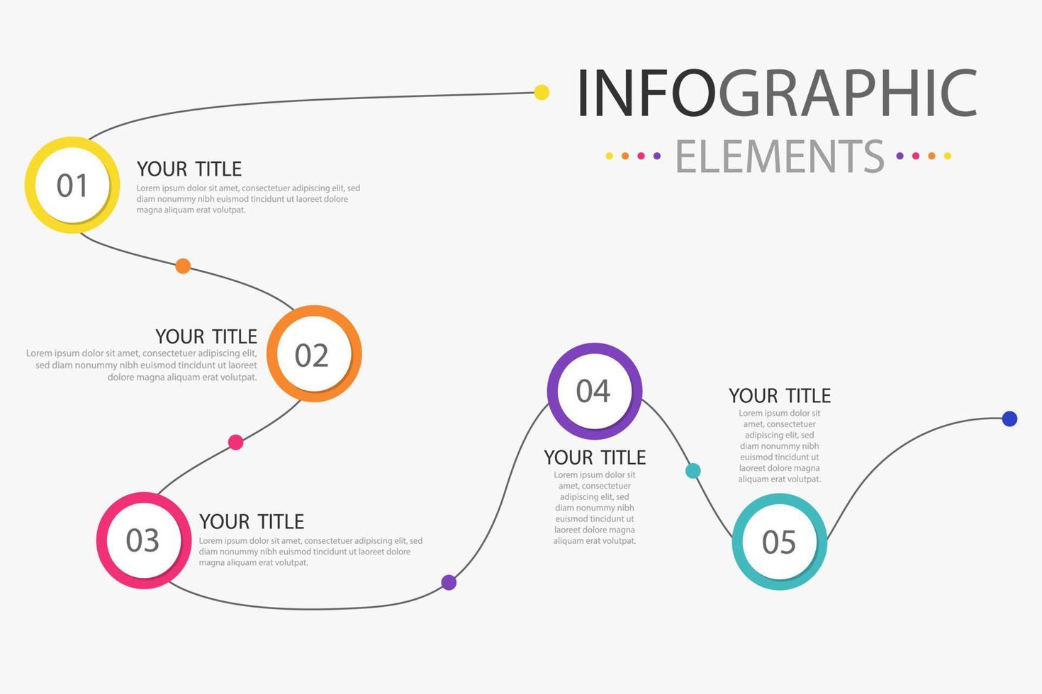 infographie éléments cercle Titre formes et liberté ligne pour utilisation dans entreprise, présent équipe travail etc. vecteur