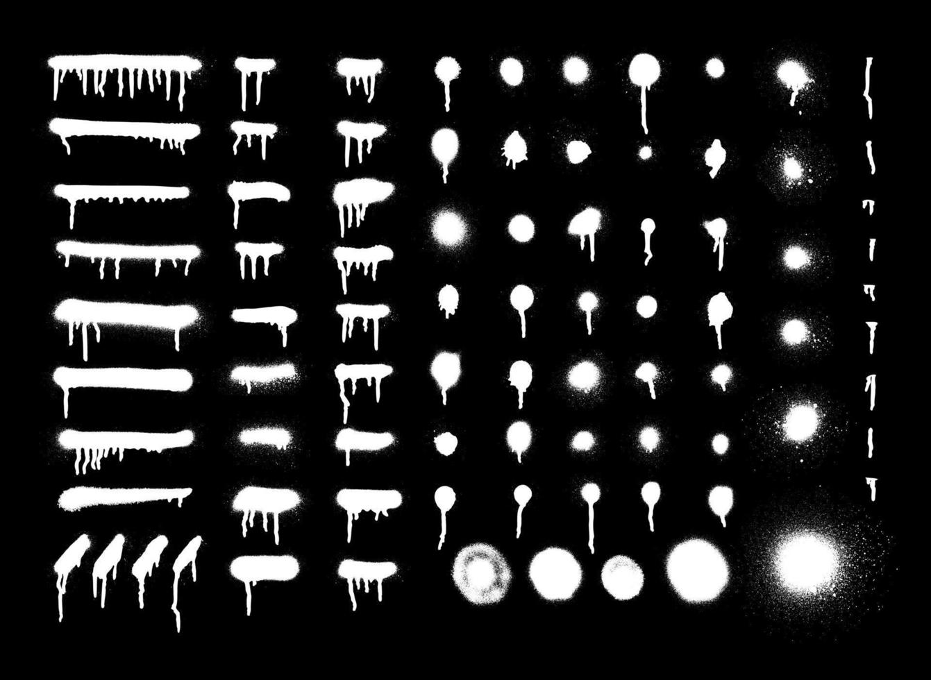 graffiti vaporisateur points et lignes. éclabousser peindre vaporisateur et tache effet. forme ensemble vecteur