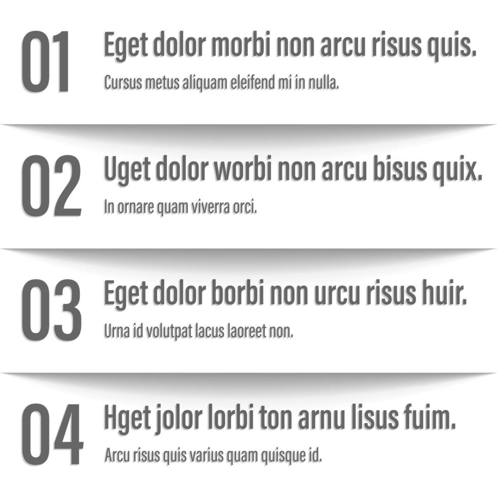 infographie bannières. une vif illustration de le disposition de le Étiquettes bannière. coloré Étiquettes avec une ensemble de pas et paramètres. une modèle pour le conception. tout éléments sont isolé.eps dix. vecteur