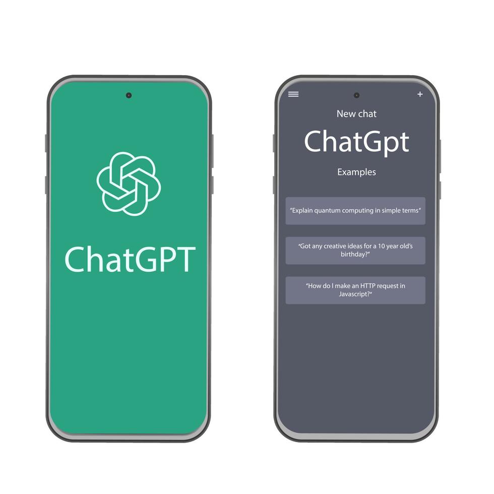 téléphone intelligent écran avec chatgpt discuter, ai outil, et artificiel intelligence chatbot de openai. chatgpt site vecteur