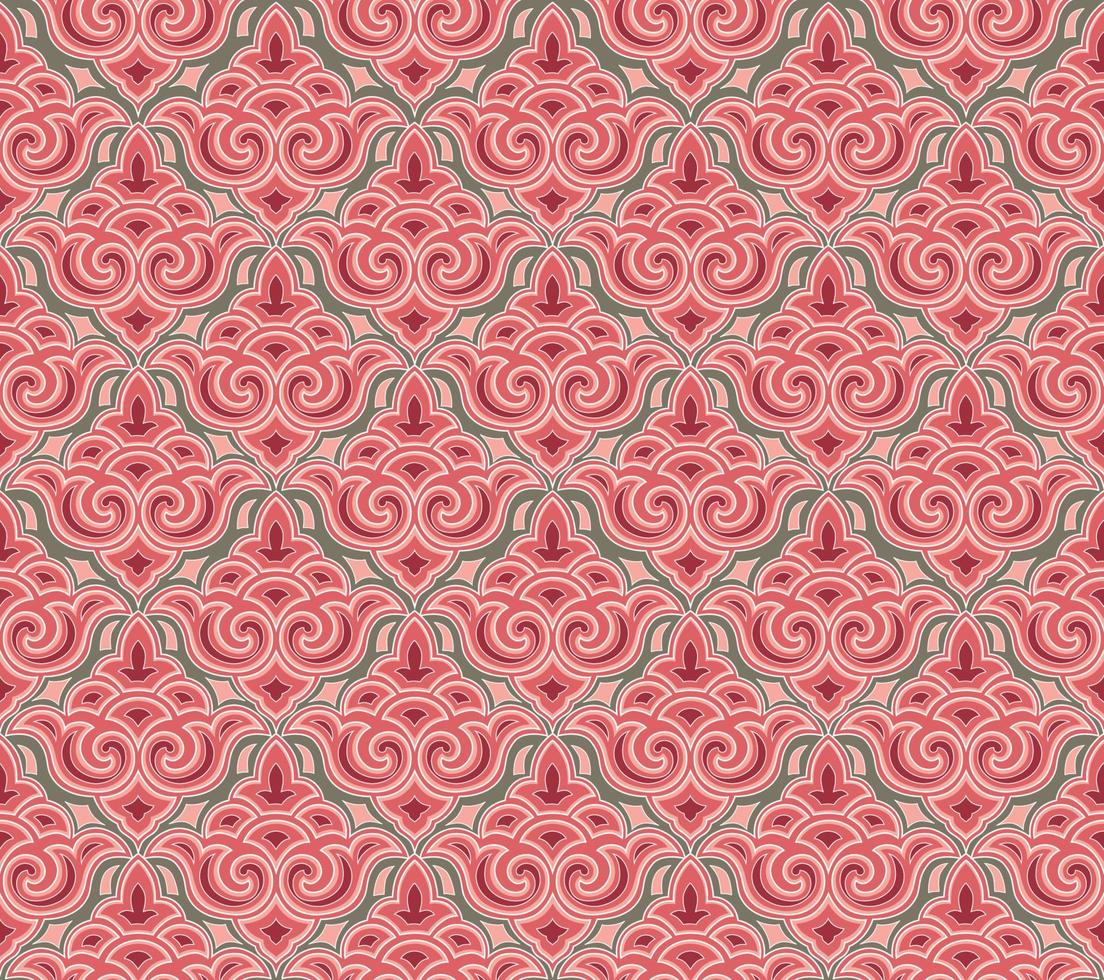 abstrait floral sans couture textile modèle. fleurir carrelé Oriental ethnique Contexte. arabe ornement avec asiatique fleur motif. bien pour tissu, textile, fond d'écran ou paquet Contexte conception. vecteur