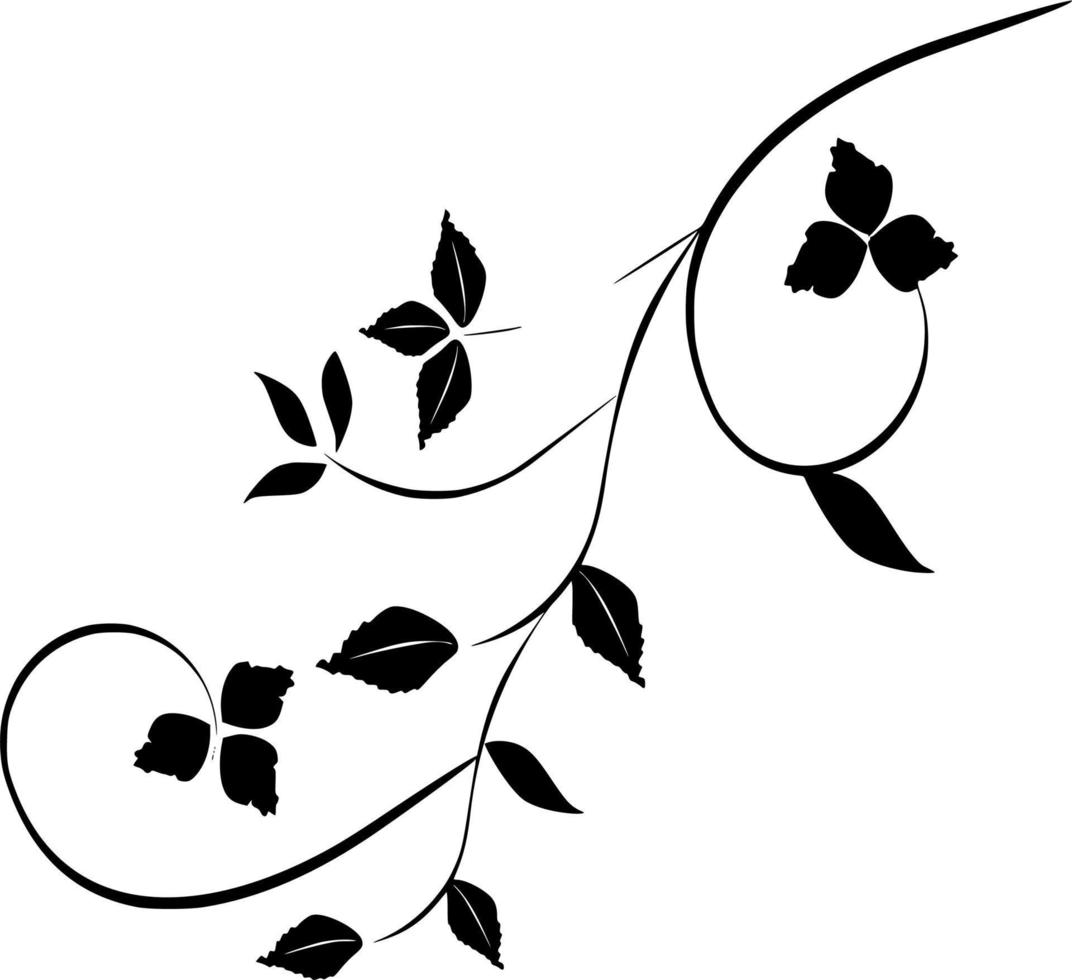 vecteur silhouette de fleurs sur blanc Contexte