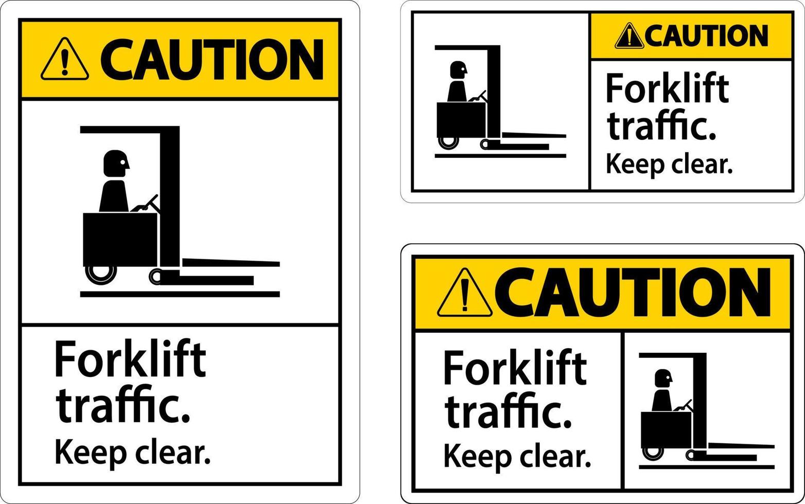 mise en garde chariot élévateur circulation garder clair signe vecteur