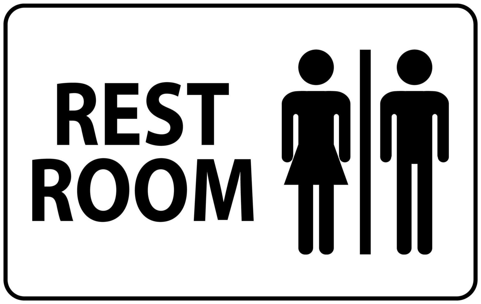 symbole salle de bains signe salle de repos avec homme et femme signe vecteur