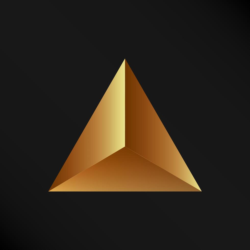 Vide brillant bronze rempli Triangle forme vecteur