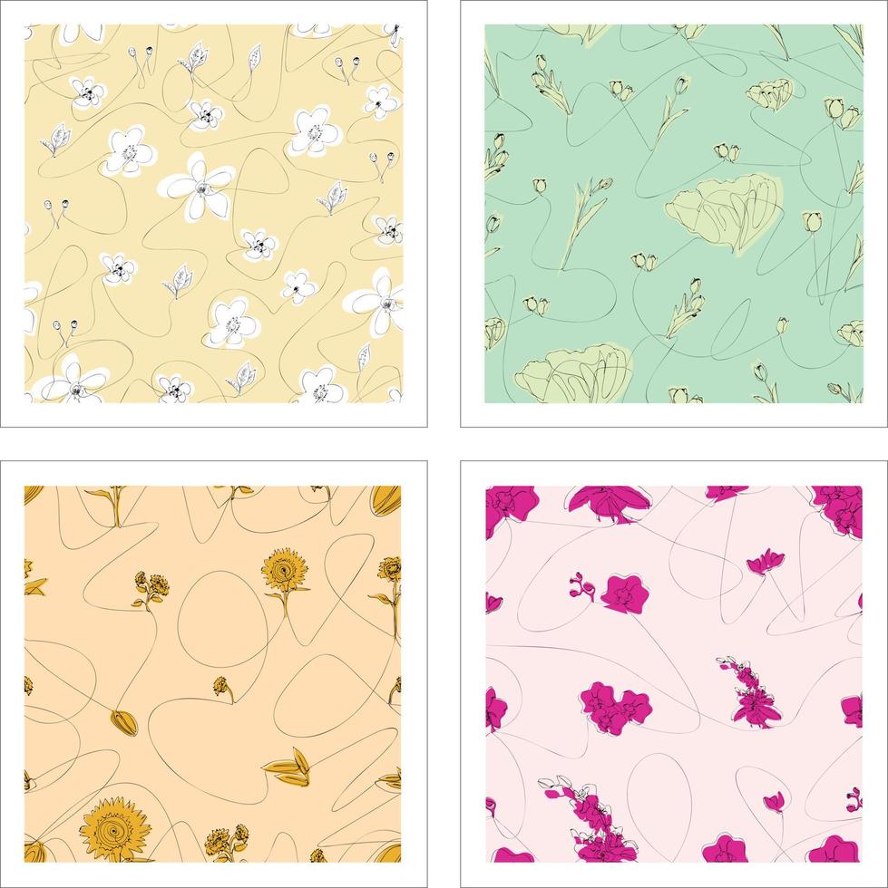 motif floral sans soudure vecteur