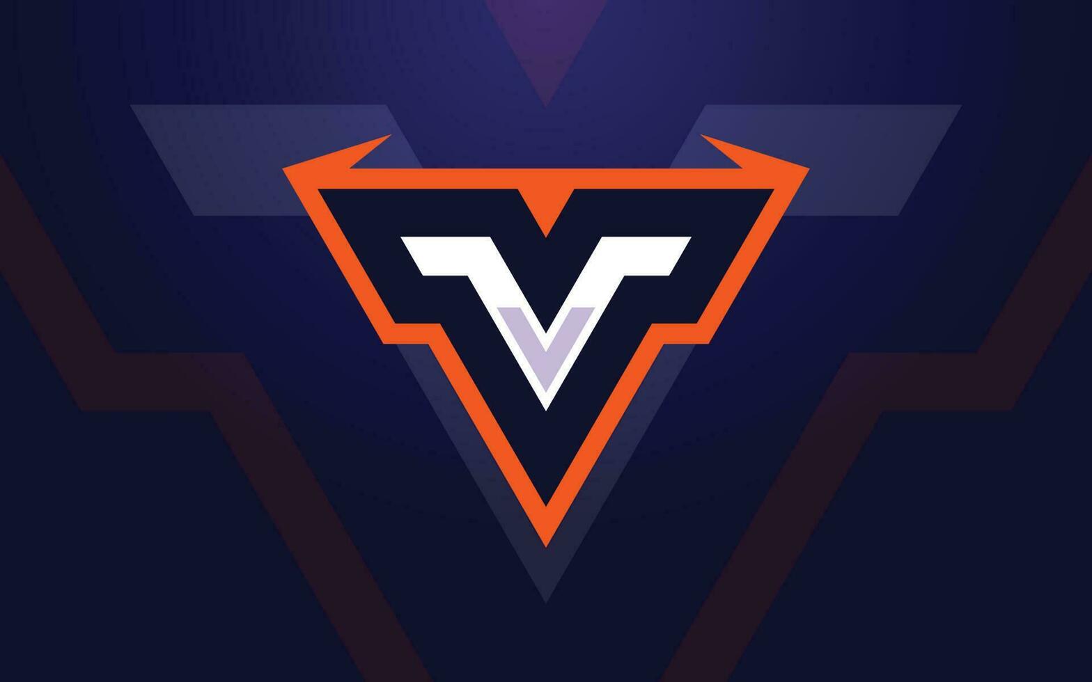 v initiale e-sports mot monogramme logo pour jeu et tournoi logo vecteur