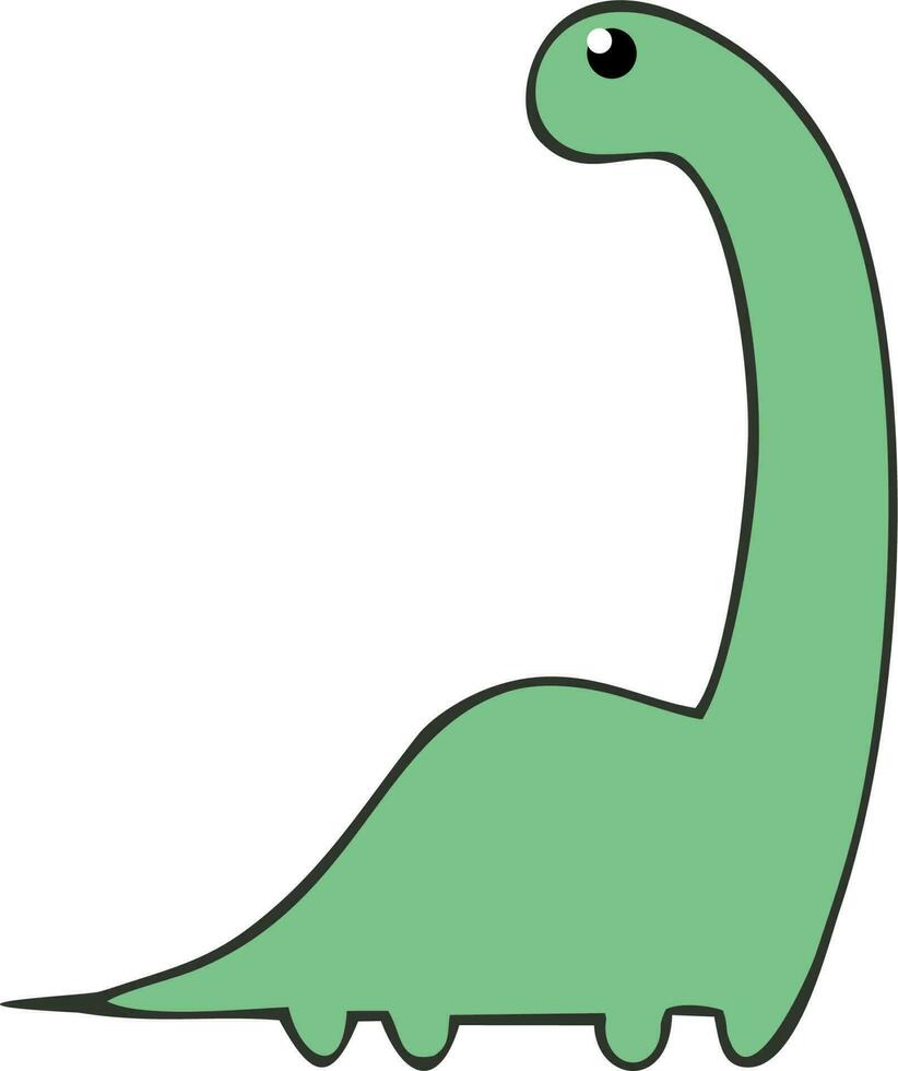 brontosaure isolé dessin animé tyrannosaure. vecteur vert puéril dinosaure, dinosaure animal avec rond taches