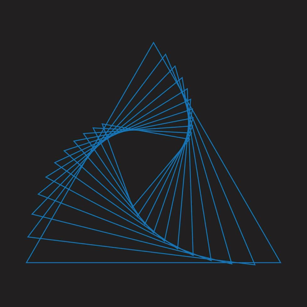 bleu Triangle forme géométrique modèle Contexte conception vecteur