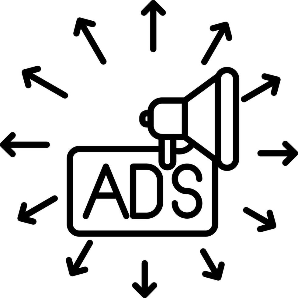 icône de vecteur de soumission publicitaire