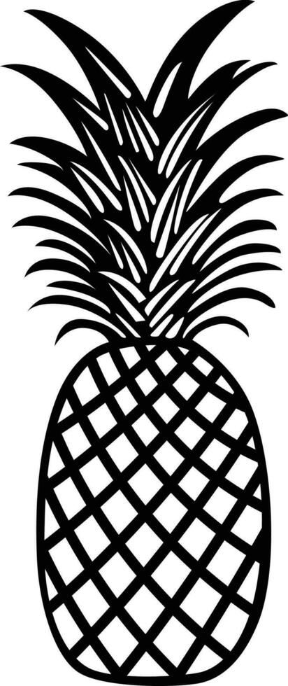 ananas fruit icône isolé sur blanc vecteur