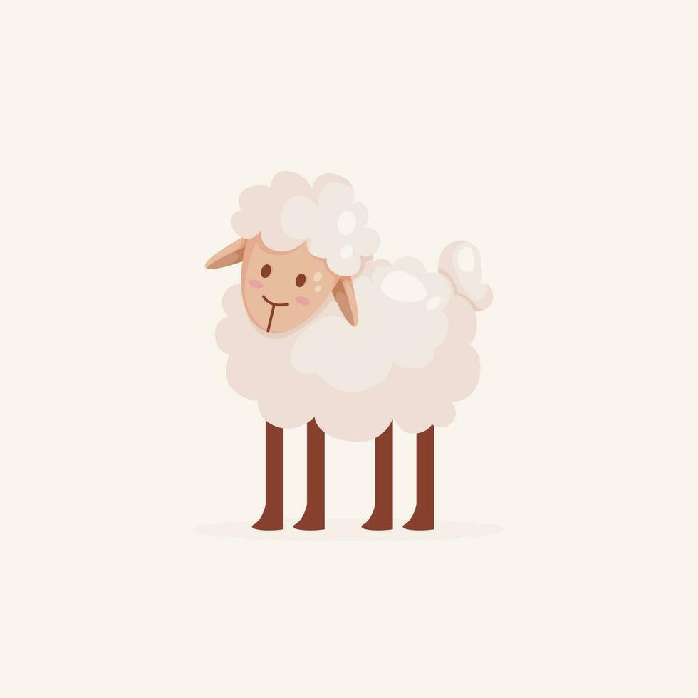 vecteur dessin animé illustration de une mouton