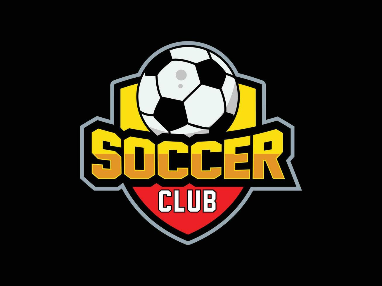 Football badge avec bouclier logo conceptions, moderne football badge logo modèle vecteur