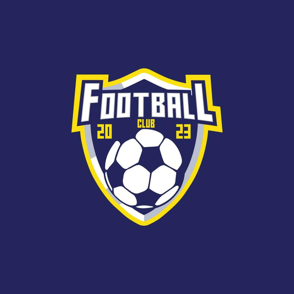 Football badge avec bouclier logo conceptions, moderne football badge logo modèle vecteur