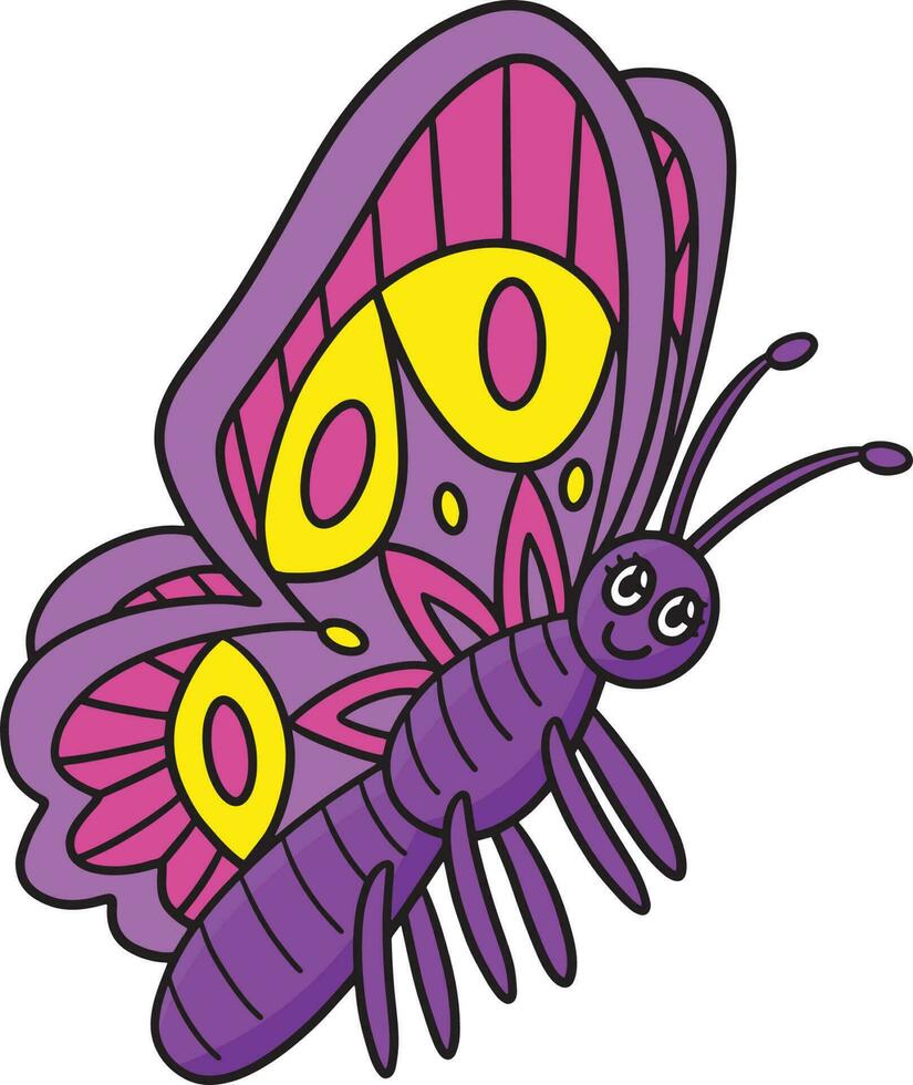 papillon dessin animé couleur clipart illustration vecteur