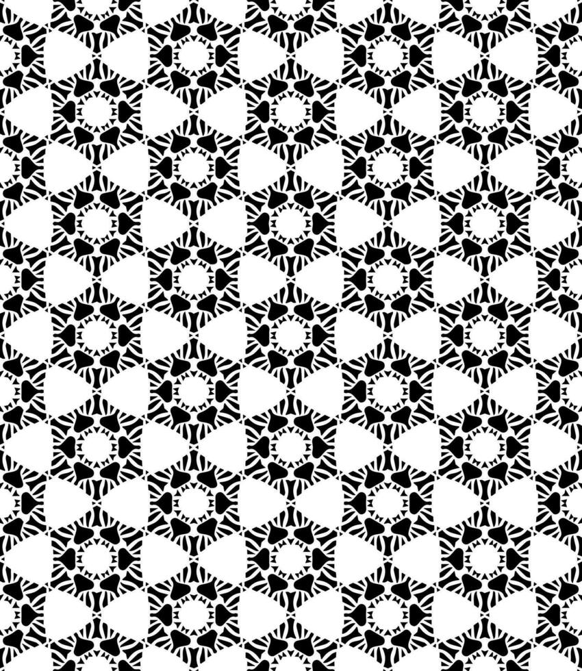 motif abstrait sans couture noir et blanc. arrière-plan et toile de fond. conception ornementale en niveaux de gris. vecteur