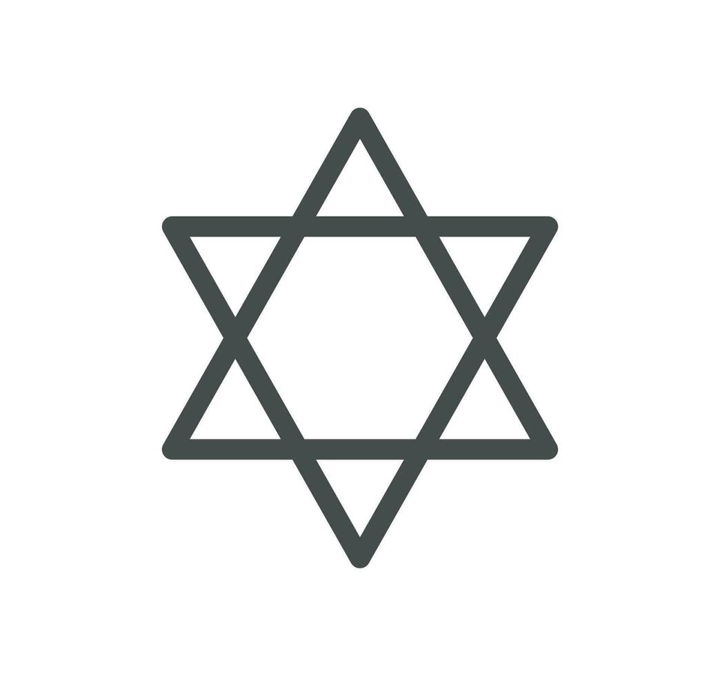 religion symboles en relation icône contour et linéaire vecteur. vecteur
