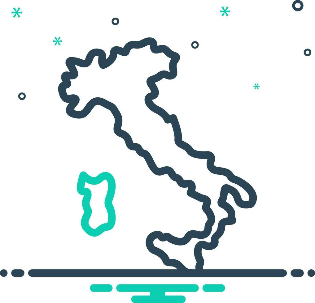 mélanger icône pour Italie vecteur