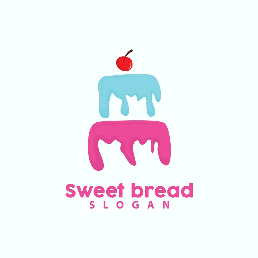 sucré pain logo, crêpe anniversaire vecteur, sandwich, symbole illustration icône conception vecteur