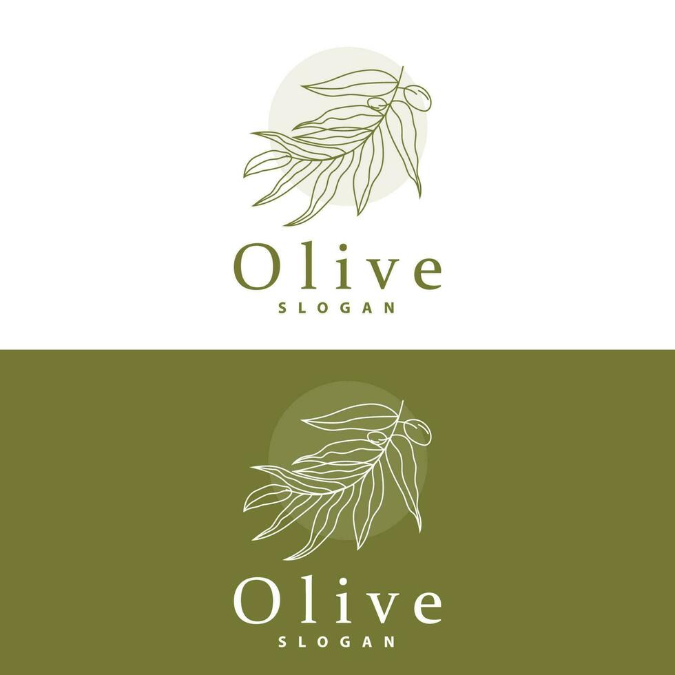 olive pétrole logo, olive feuille plante à base de plantes jardin vecteur, Facile élégant luxueux icône conception modèle illustration vecteur