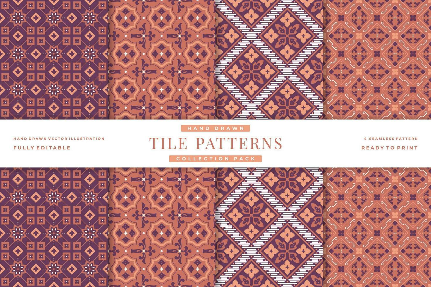 batik tuile sans couture motifs collection vecteur