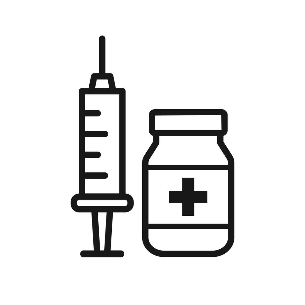 vaccin icône vecteur conception illustration