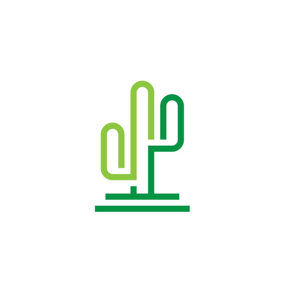 illustration vectorielle de cactus logo modèle vecteur