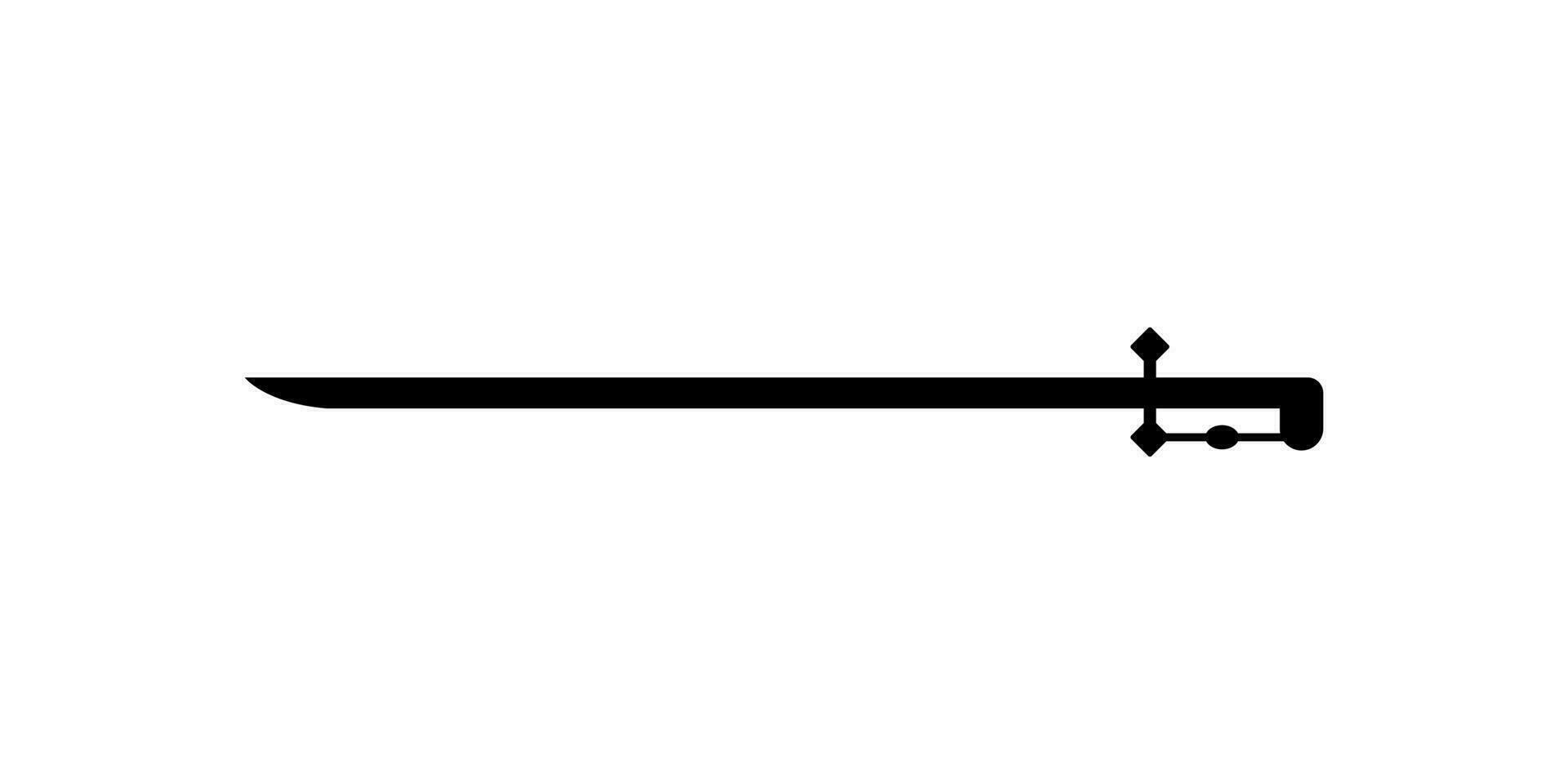 arabe épée silhouette sur le drapeau de saoudien Saoudite. vecteur illustration