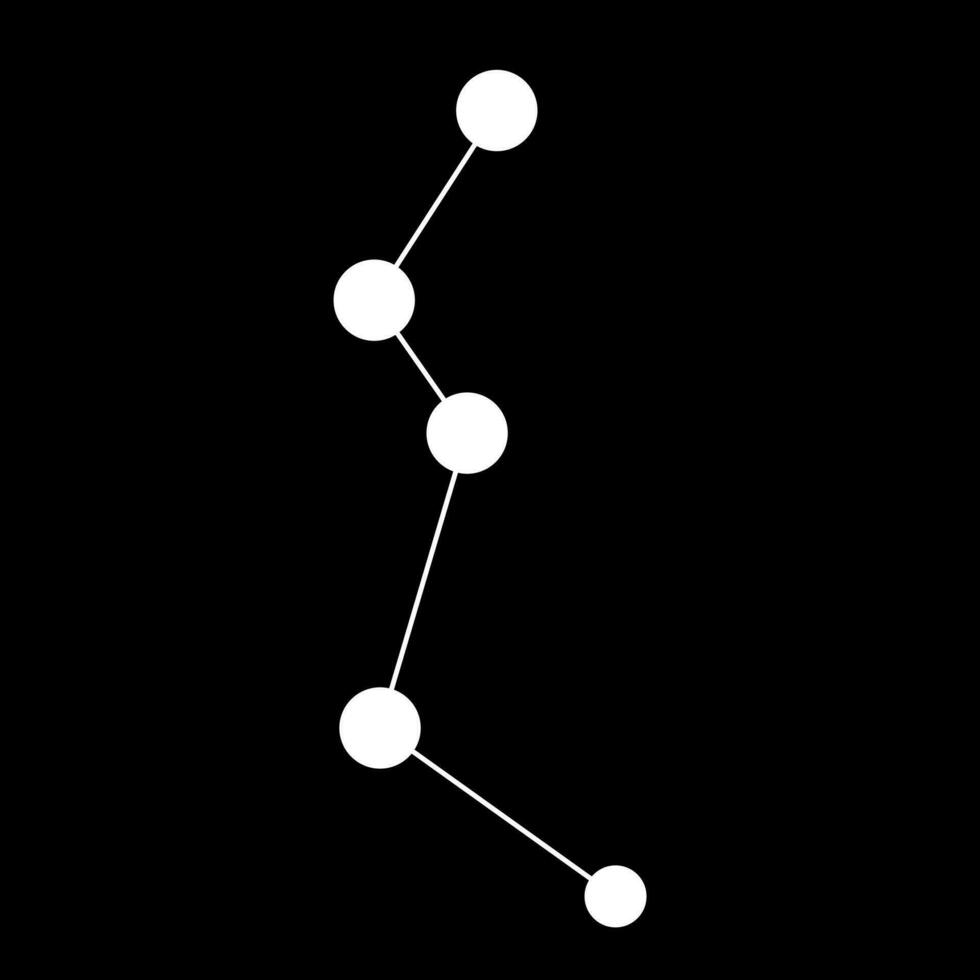 lacerta constellation carte. vecteur illustration.