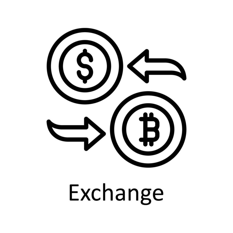 échange vecteur contour Icônes. Facile Stock illustration Stock