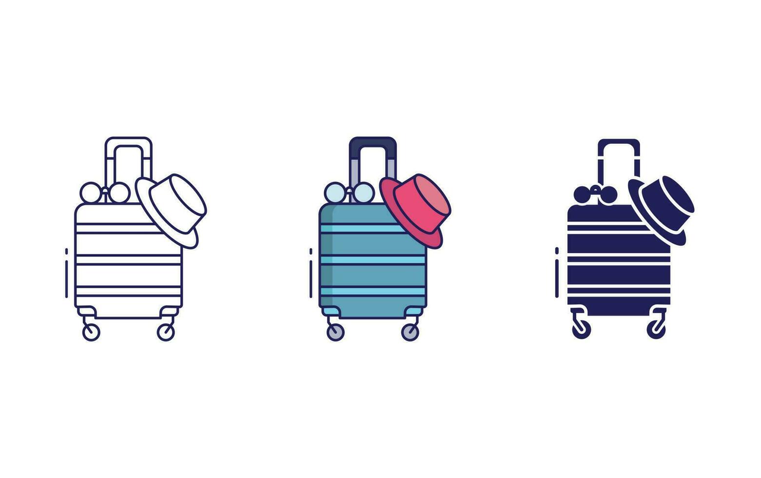 icône de vecteur de sac de voyage