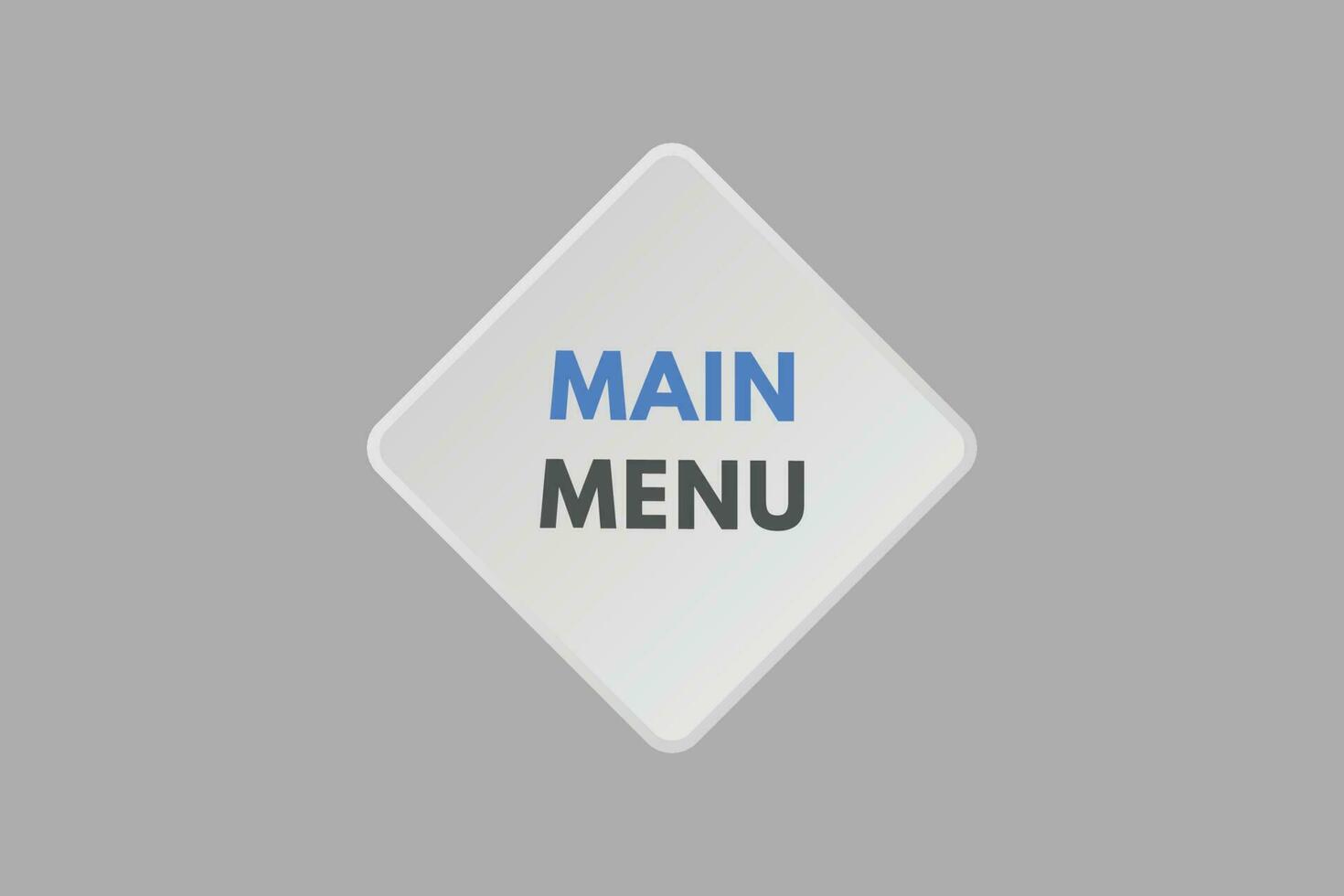 principale menu texte bouton. principale menu signe icône étiquette autocollant la toile boutons vecteur