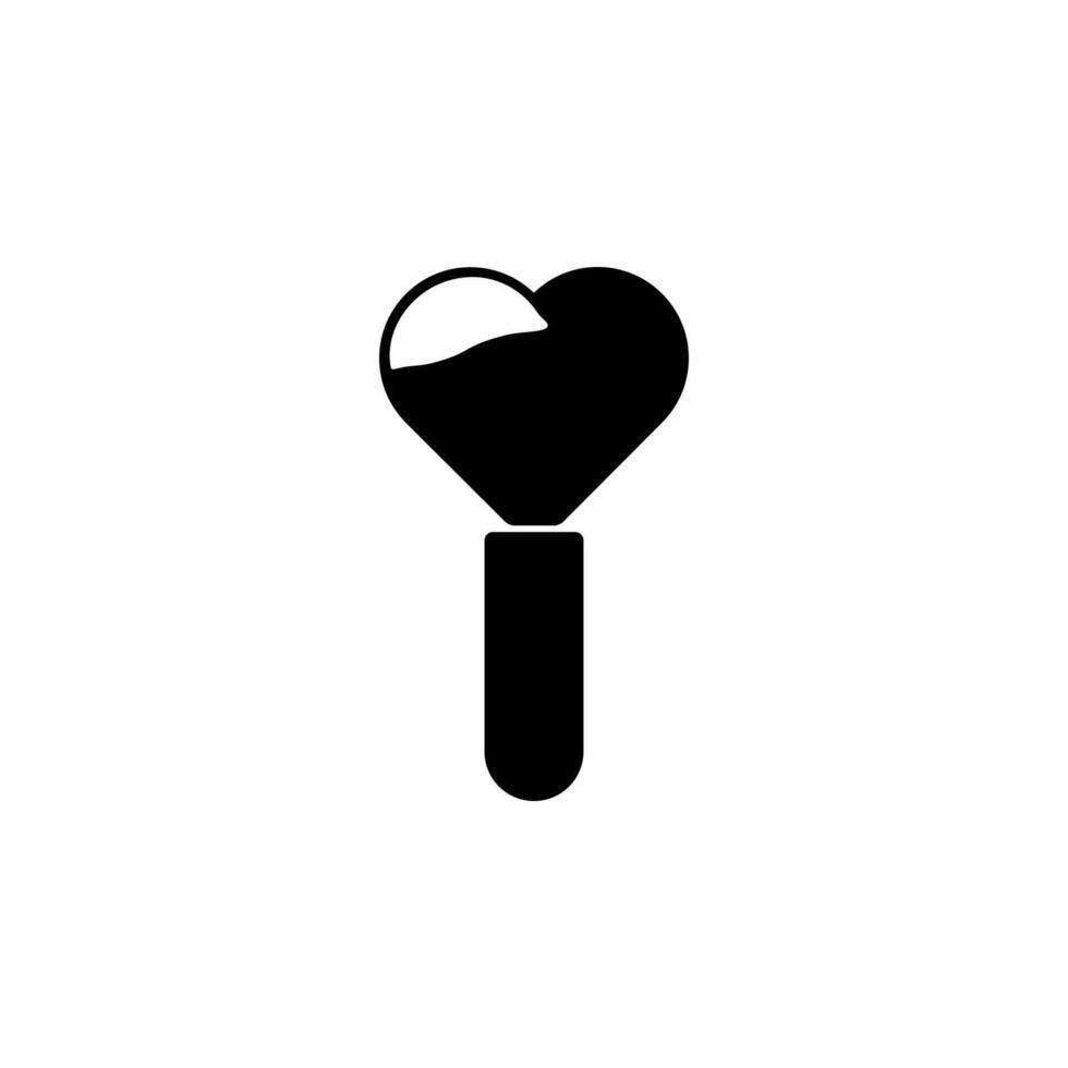 cœur sur bâton vecteur icône illustration